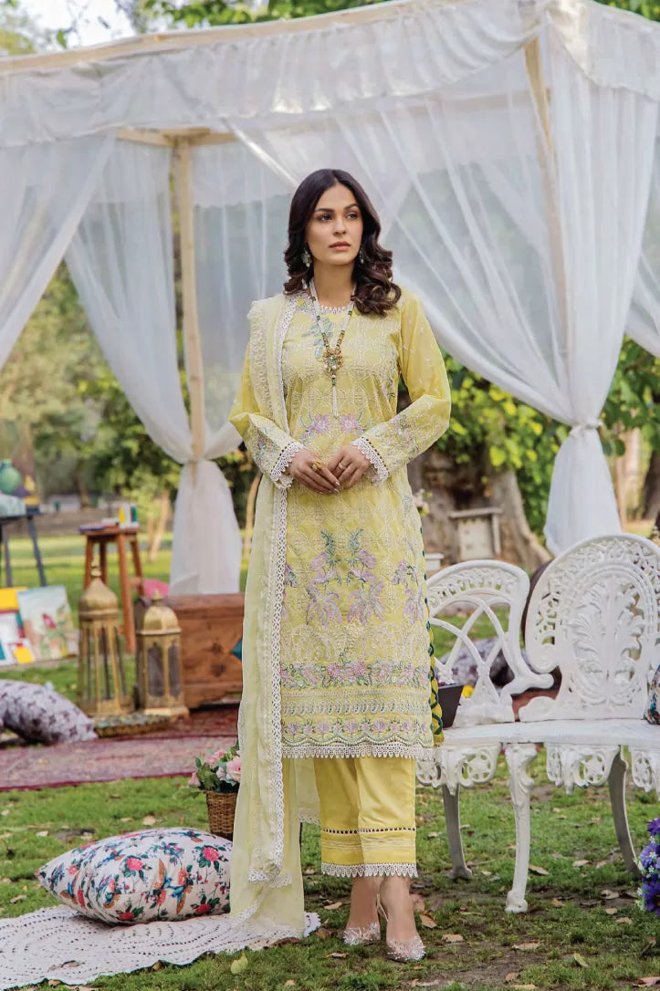 3 Piece Eshaisha Festive Lawn Embroidered Collection - 07