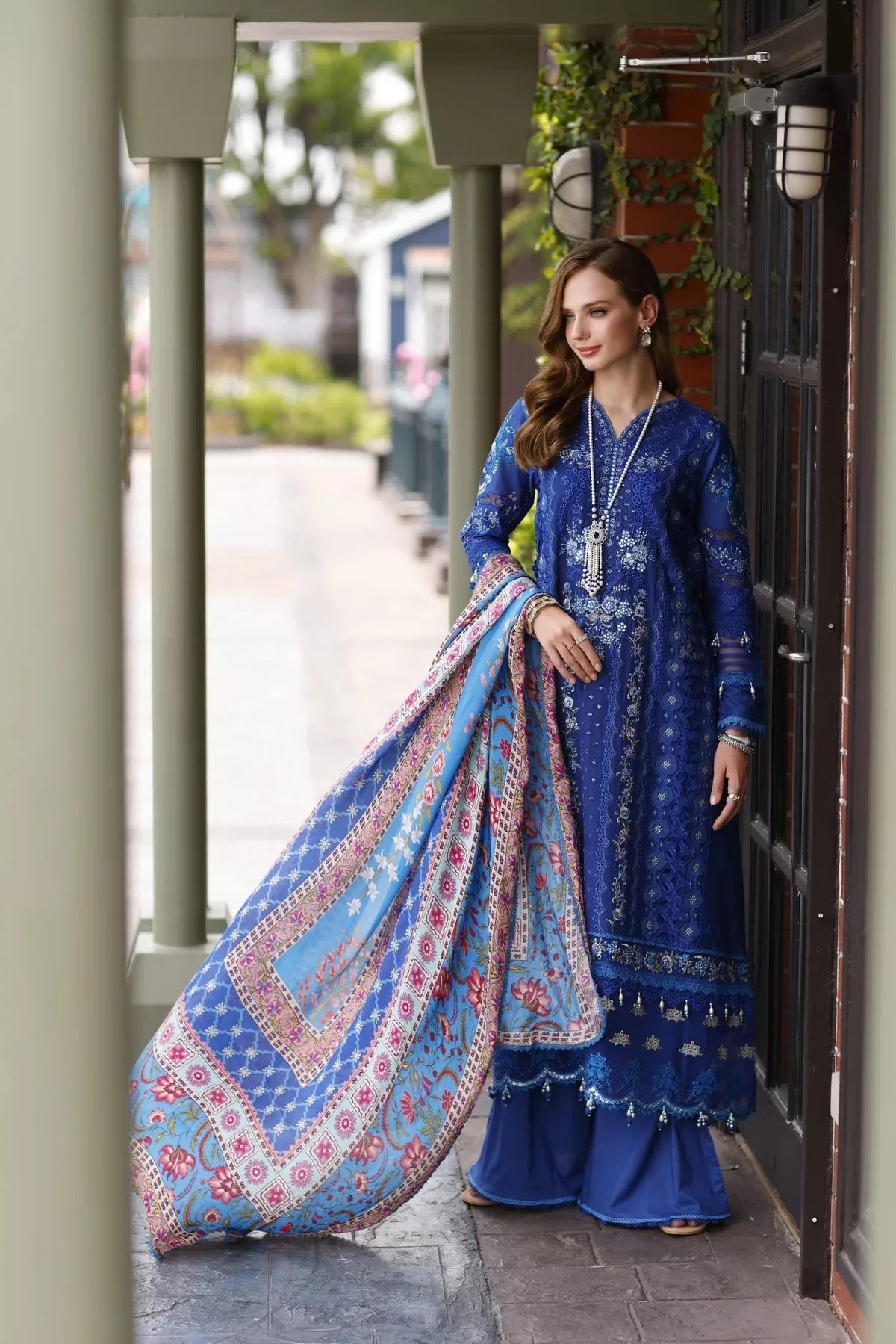 Noor By Sadia Asad Handwork Schiffli Laserkari '23 3 Piece Stitched Suit - Lia