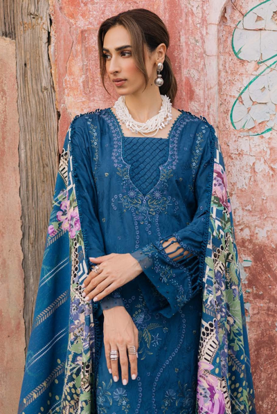 3 Piece Stitched Maya by Nureh Embroidered Self Linen Jacquard NU25MYA - NW-102