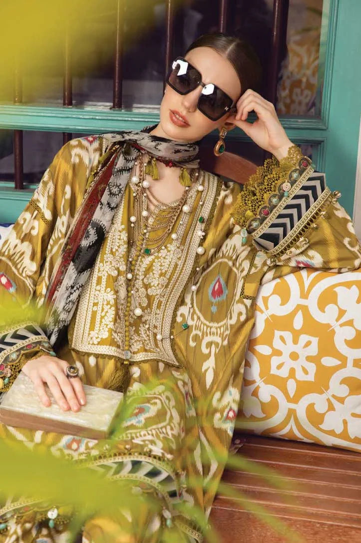 M Prints 3Piece Stitched Suit – 07