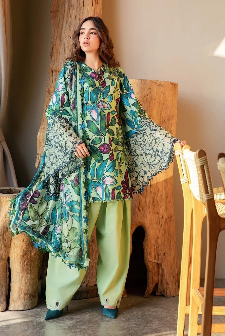3 Piece Stitched Printed Lawn Suit From Maria.B M.Prints Spring Summer'25 Collection - 24