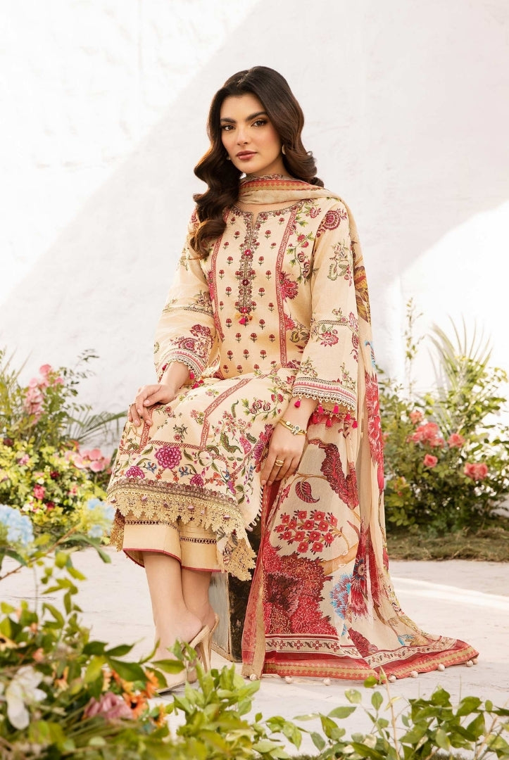 3 Piece Stitched Embroidered Suit From M.Basics By Maria.B Lawn Vol'1 Collection - 24