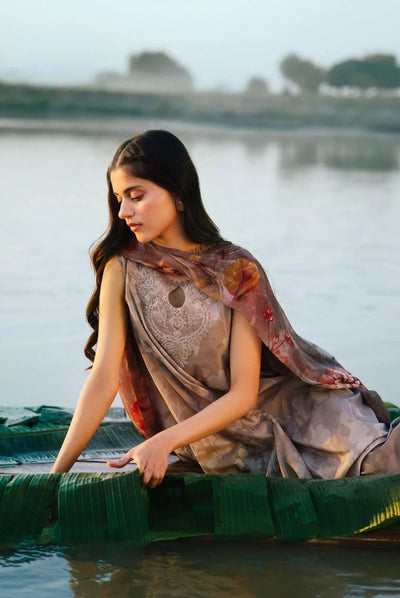 3 Piece Stitched Embroidered Suit By Ravi Kinare Collection From M.Basics By Maria.B - 24