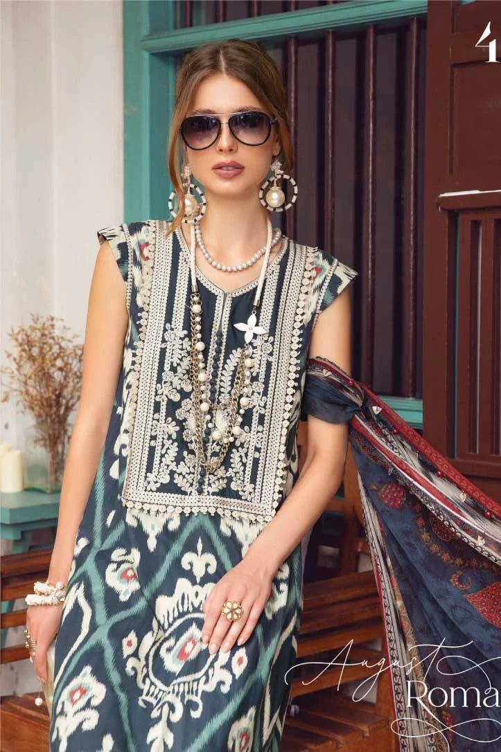 M Prints 3Piece Stitched Suit – 06