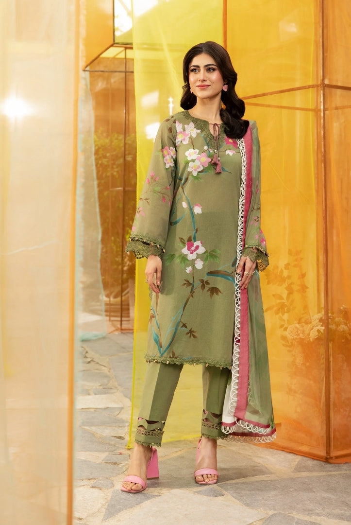 3 Piece Stitched Embroidered Suit From M.Basics By Maria.B Lawn Vol'1 Collection - 25