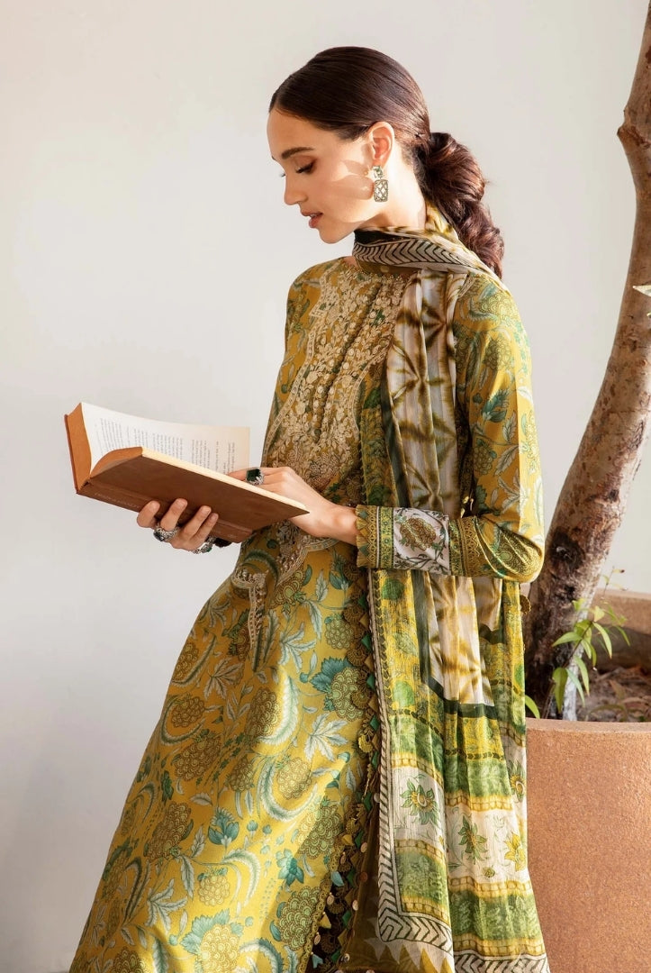 3 Piece Stitched Printed Lawn Suit From Maria.B M.Prints Spring Summer'25 Collection - 25