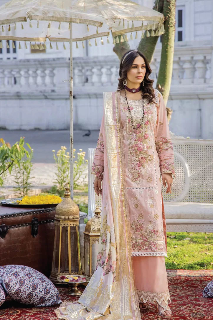 3 Piece Eshaisha Festive Lawn Embroidered Collection - 09