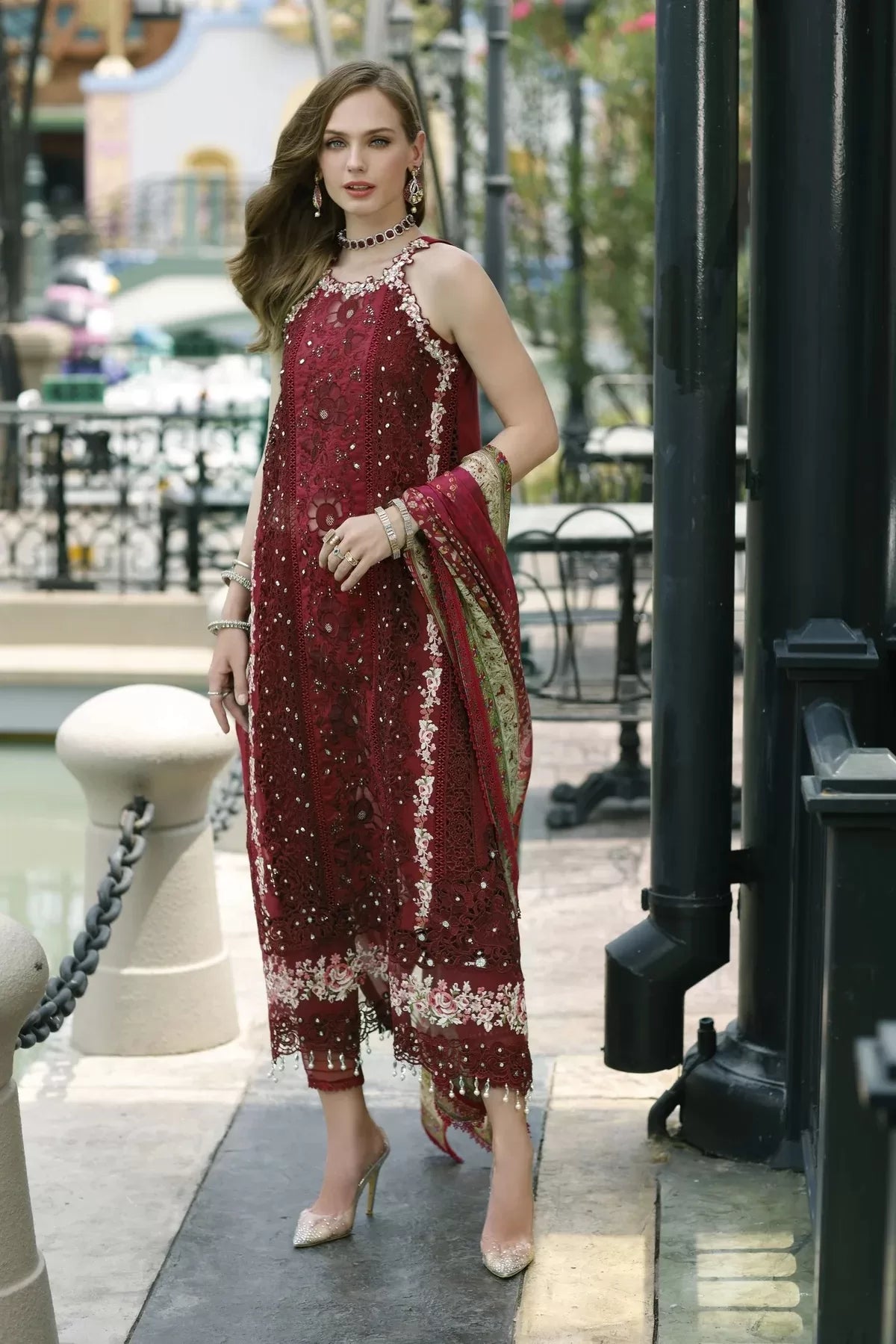 Noor By Sadia Asad Handwork Schiffli Laserkari '23 3 Piece Stitched Suit - Elara