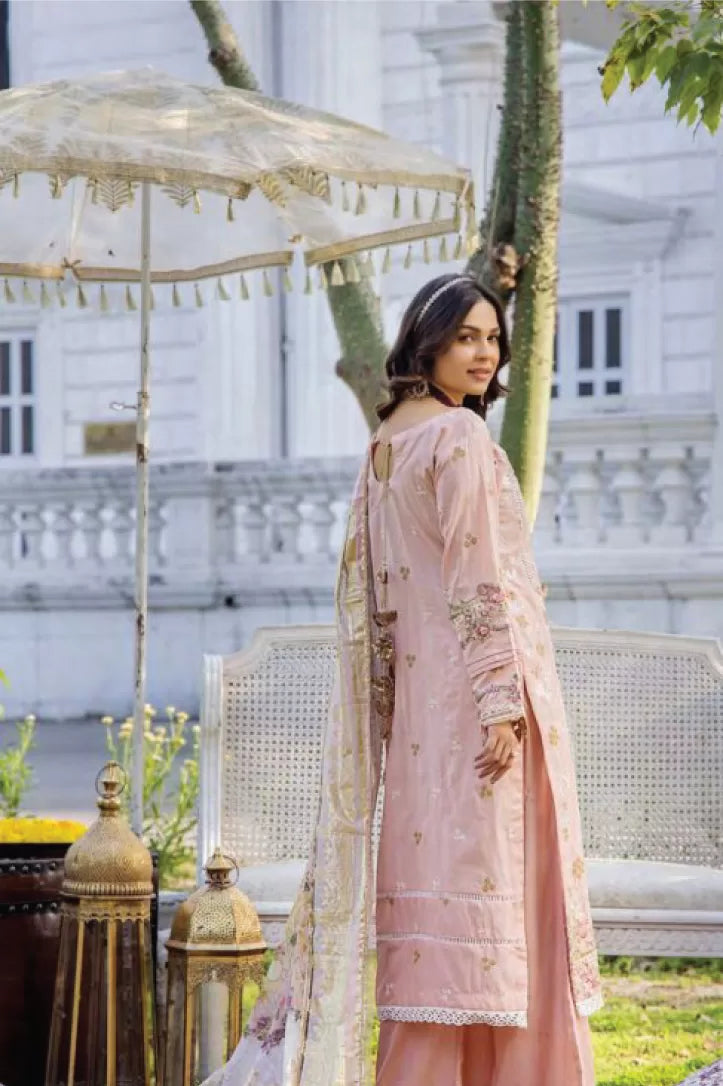 3 Piece Eshaisha Festive Lawn Embroidered Collection - 09