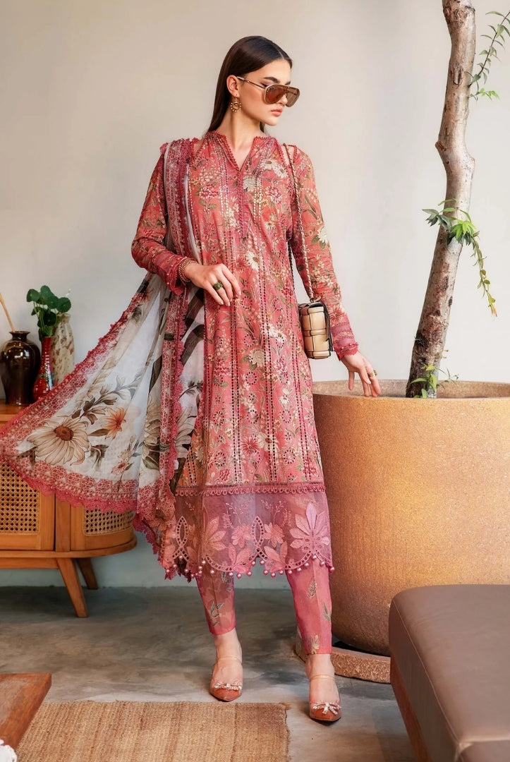 3 Piece Stitched Printed Lawn Suit From Maria.B M.Prints Spring Summer'25 Collection - 27