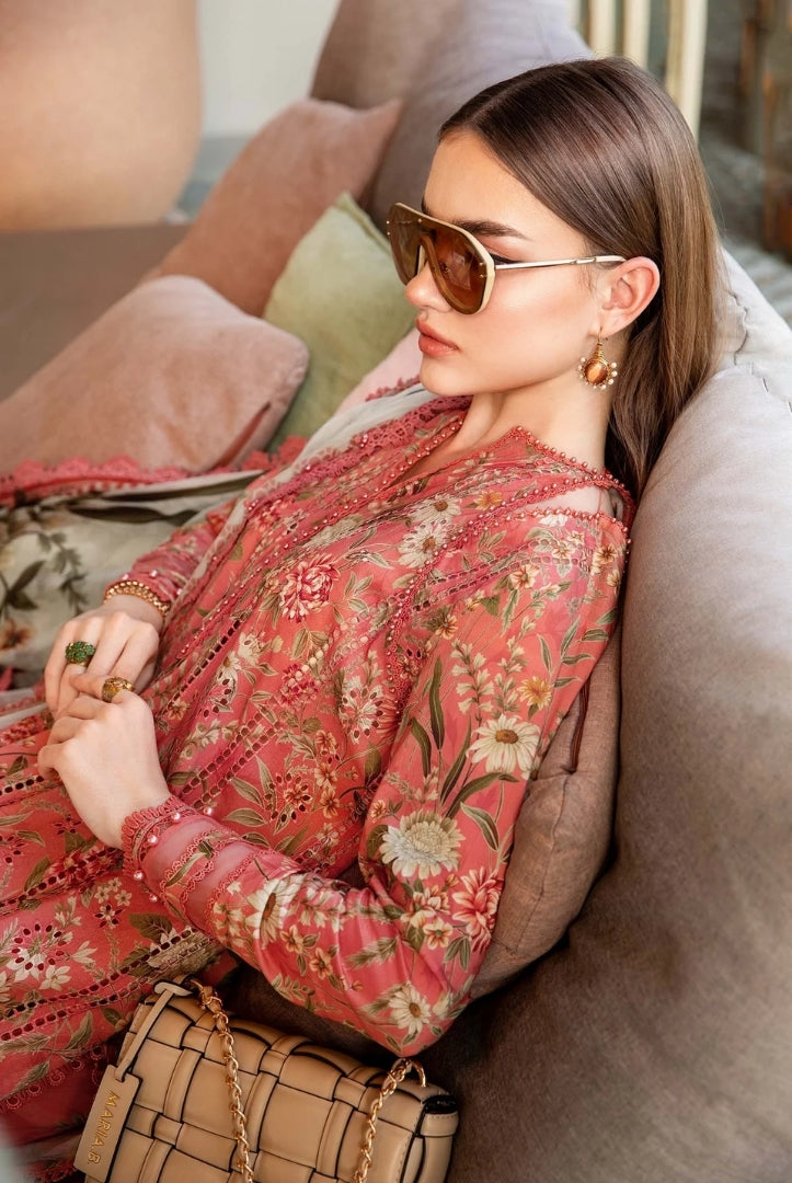 3 Piece Stitched Printed Lawn Suit From Maria.B M.Prints Spring Summer'25 Collection - 27