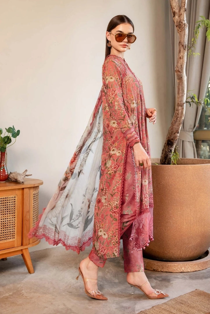 3 Piece Stitched Printed Lawn Suit From Maria.B M.Prints Spring Summer'25 Collection - 27