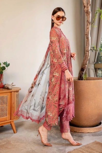 3 Piece Stitched Printed Lawn Suit From Maria.B M.Prints Spring Summer'25 Collection - 27