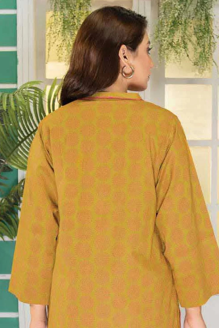 Limelight Cambric Printed 2PC Suit - Yellow & Pink