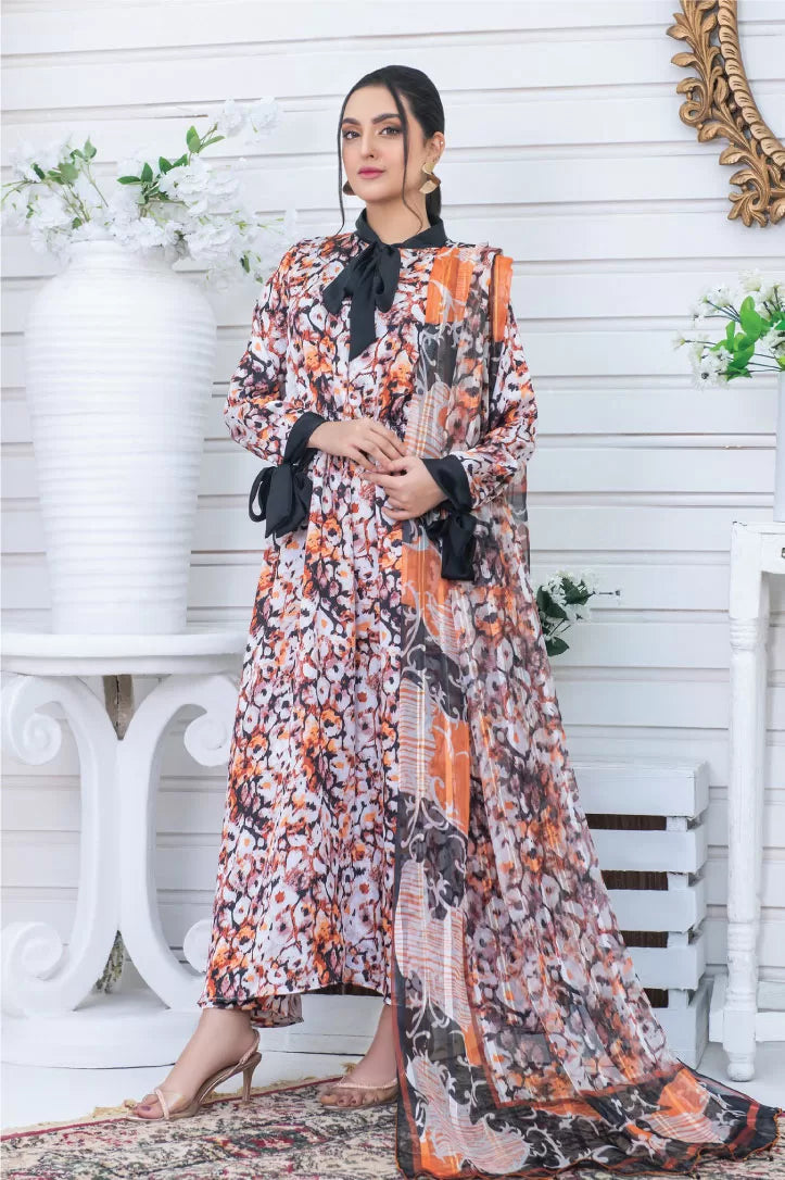 3 Piece Stitched Suit By Mizaaj Silkiya - 02