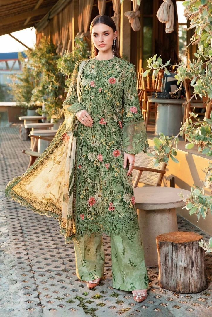 3 Piece Stitched Printed Lawn Suit From Maria.B M.Prints Spring Summer'25 Collection - 28