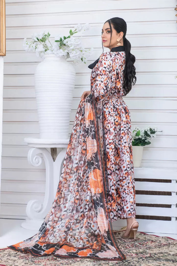 3 Piece Stitched Suit By Mizaaj Silkiya - 02