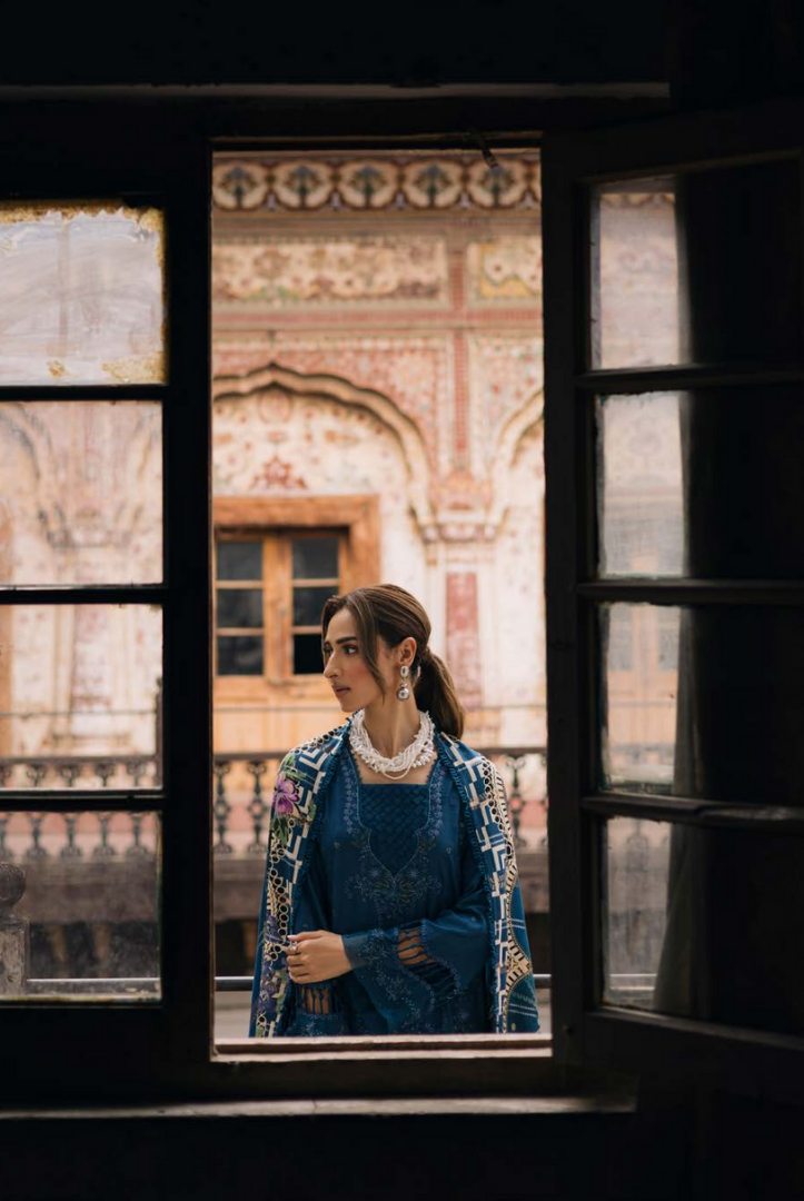 3 Piece Stitched Maya by Nureh Embroidered Self Linen Jacquard NU25MYA - NW-102