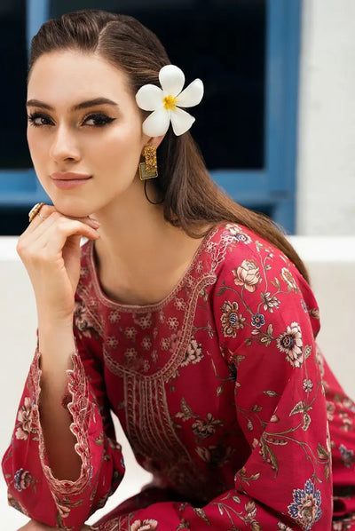 2 Piece Stitched Embroidered Cambric Lawn Suit From Minsk By Esra - 03