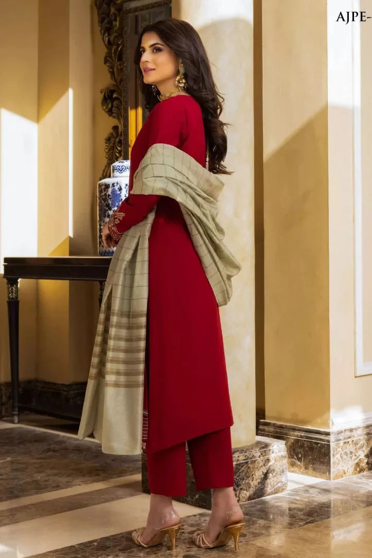 2 Piece Stitched Festive Pret Suit By Asim Jofa -  Rhubarb