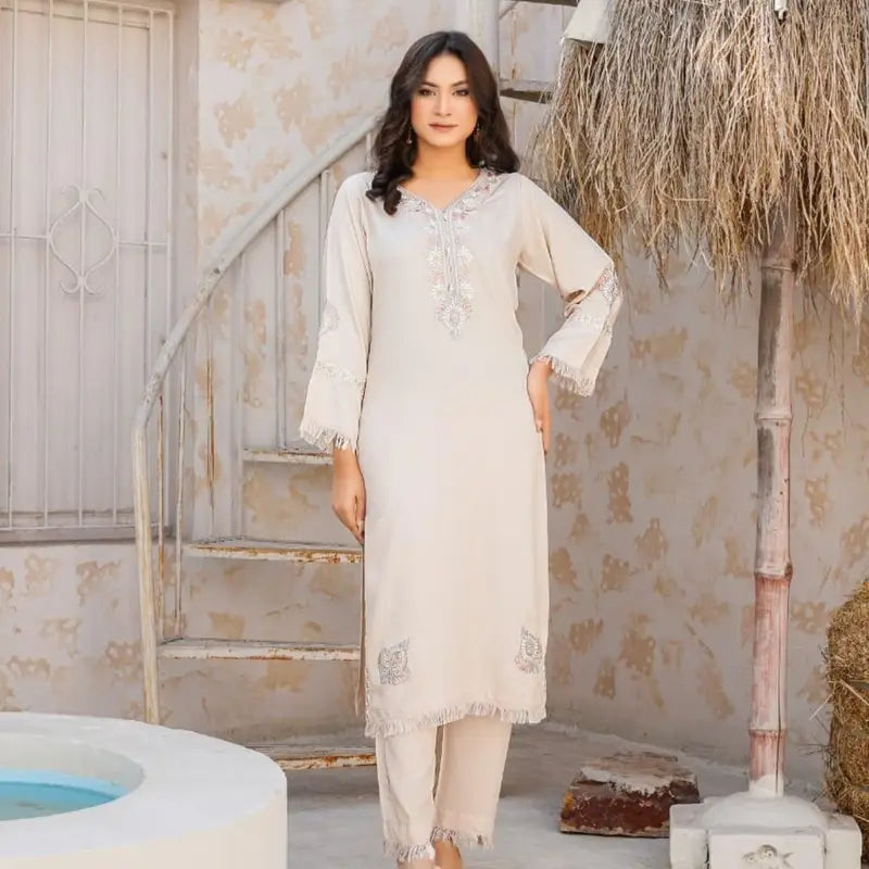 2 Piece Stitched Luxury Embroidered Suits Collection From Iqra By Anarkali - 08