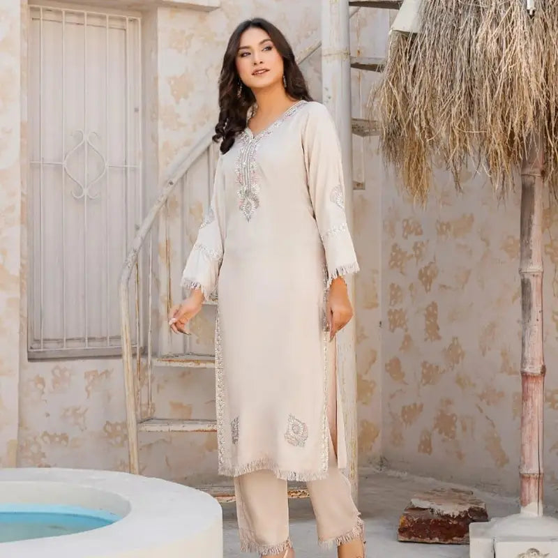 2 Piece Stitched Luxury Embroidered Suits Collection From Iqra By Anarkali - 08