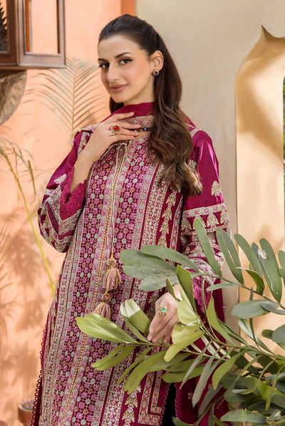 3 Piece Stitched Luxury Lawn Embroidered Suits Collection By Eshaisha - VELVET ROSE