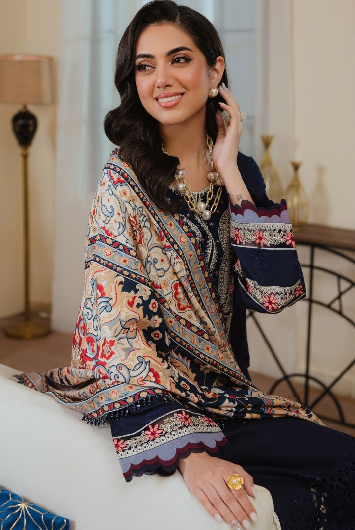 3 Pc Stitched Embroidered Khaddar Winter Collection'24 From Stella By Mahnur - MASHAAL
