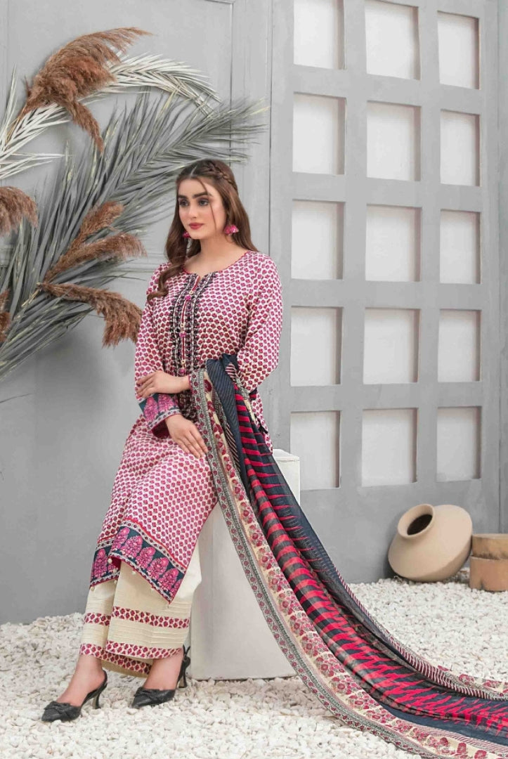 3Piece Stitched Suit By Tawakkal Devina - 03