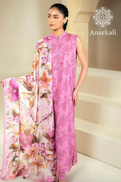 Cross Stitched Daily 3Piece Stitched Suit(Amethyst)