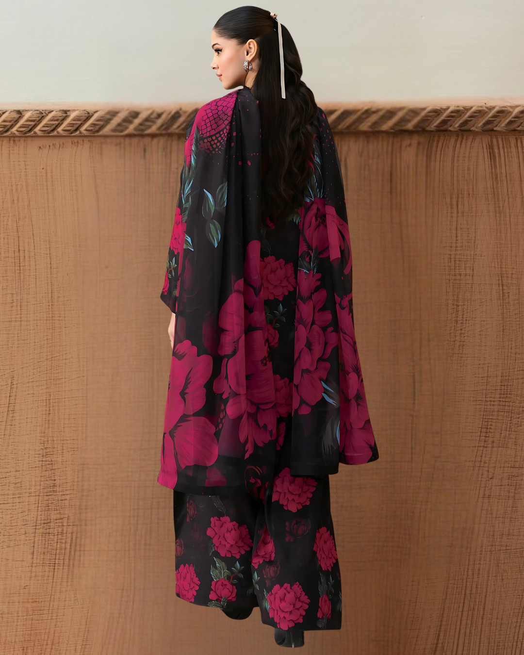 3 Piece Stitched Digital Printed Lawn Basics Rawsilk From AFSANAH AR-103