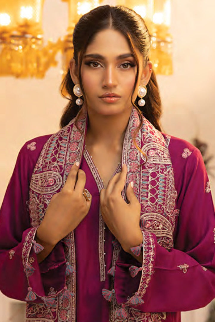 3 Pc Stitched Embroidered Winter Suits Collection By Lakhany - 03