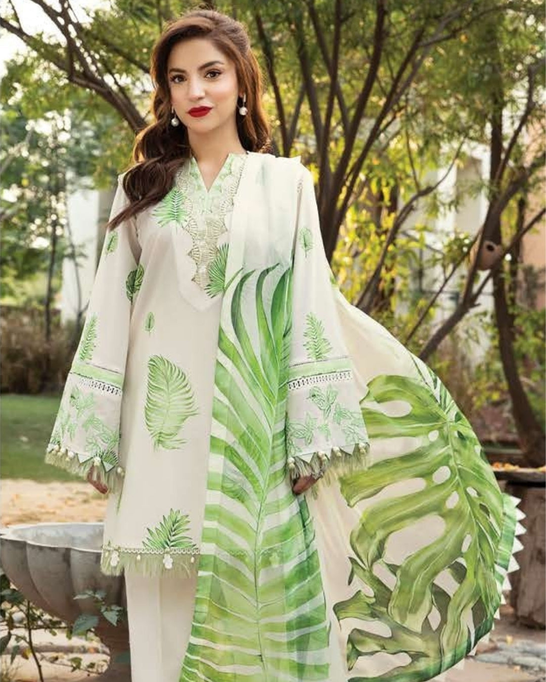 3 Piece Stitched Embroidered Lawn Suit From Maria.B By M.Basics Eid Collection'25-03