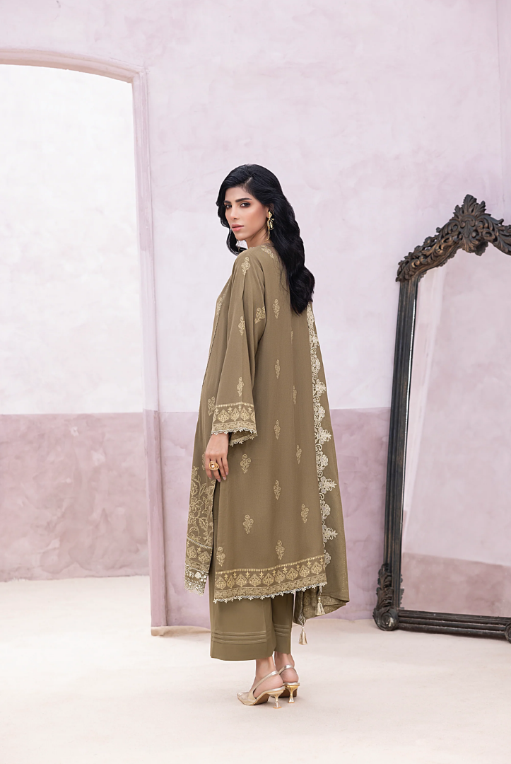 3 Piece Stitched Winter Essentials By LSM Lakhany Embroidered Cashmi Wool LG-IZ-0475-C