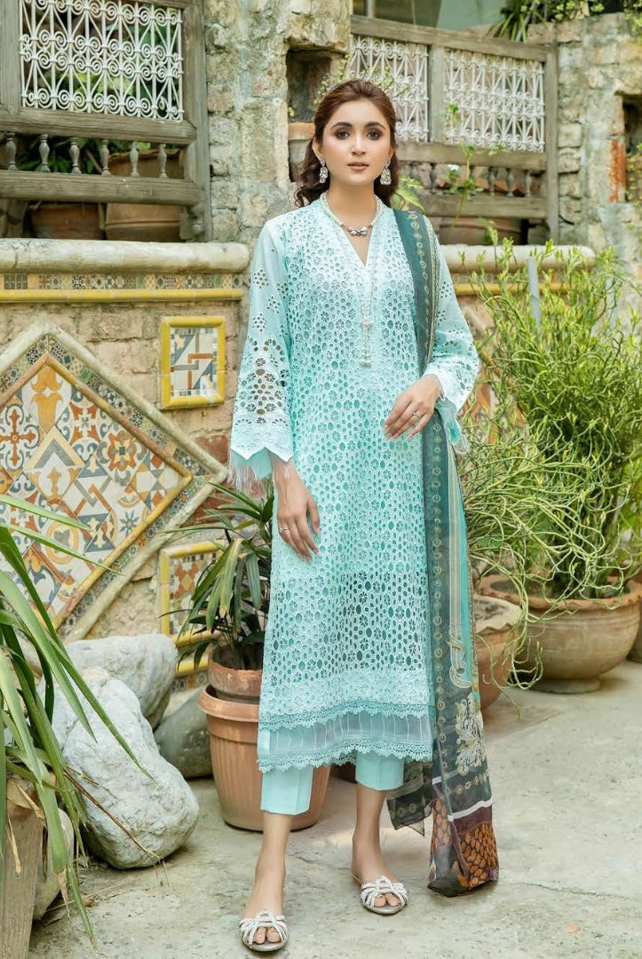 4 Piece Stitched Chikankari Lawn Suit By Johra Camila - 03