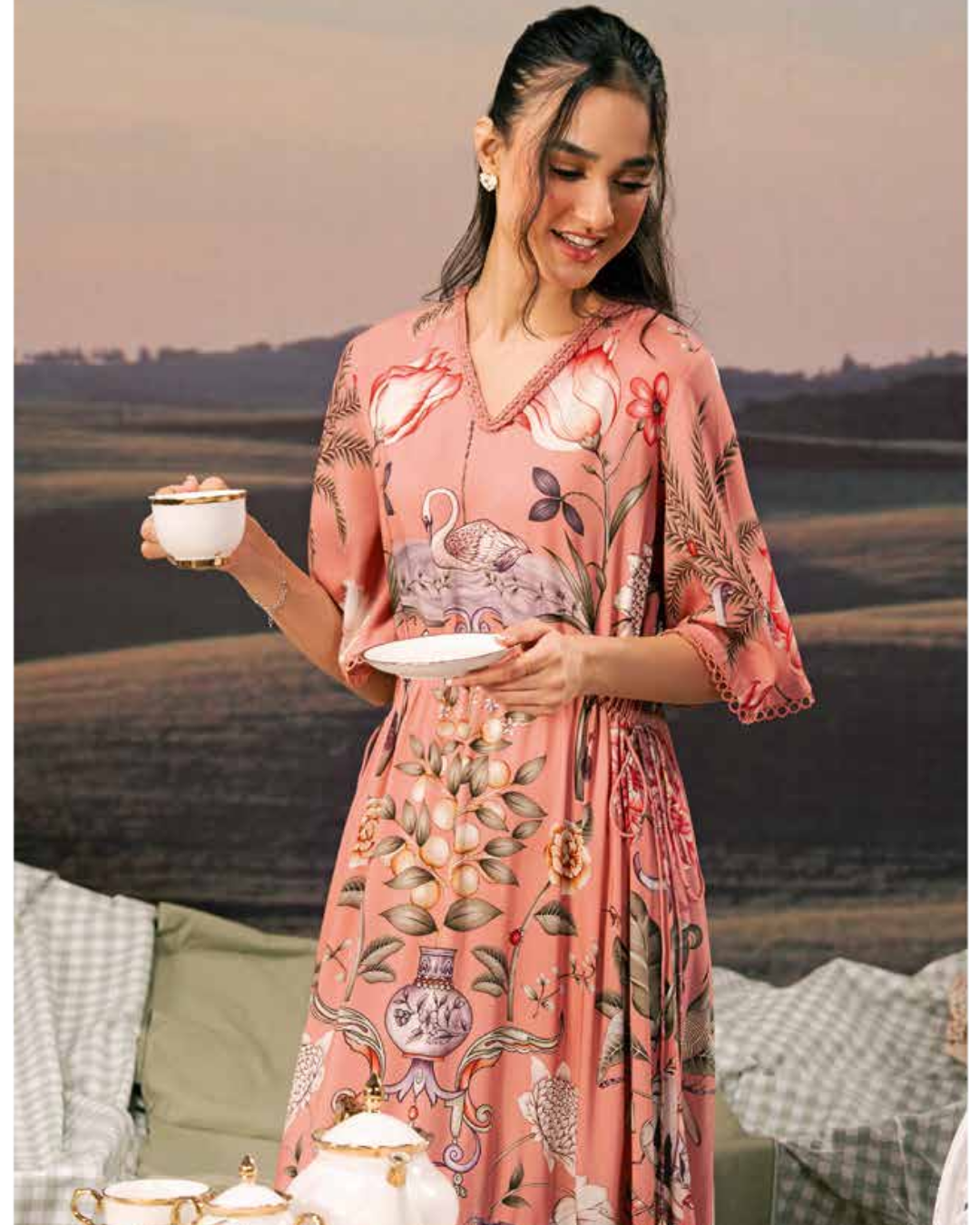 3 Piece Stitched Embroidered Linen Casual - Pre/Fall 25 Winter M.Basics by MARIA.B  - MBPF#03