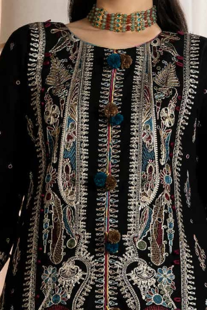 3 Piece Stitched Luxury Embroidered Winter Collection By Eshaisha - 03