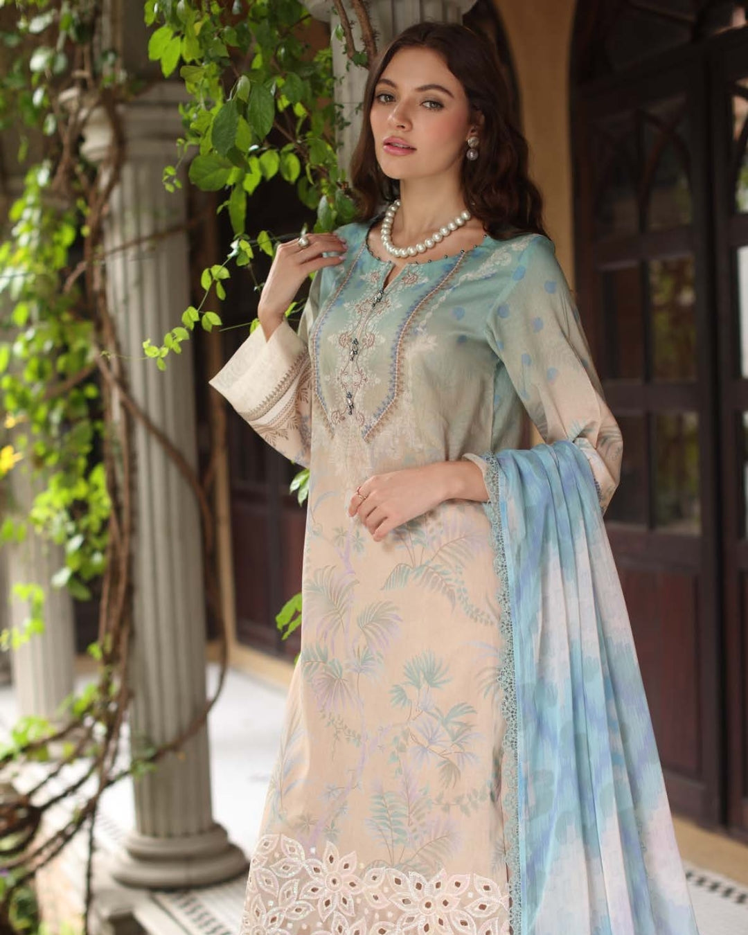 3 Piece Stitched Embroidered Chikankari Lawn Suits from Aafreen By Riaz Arts - 06