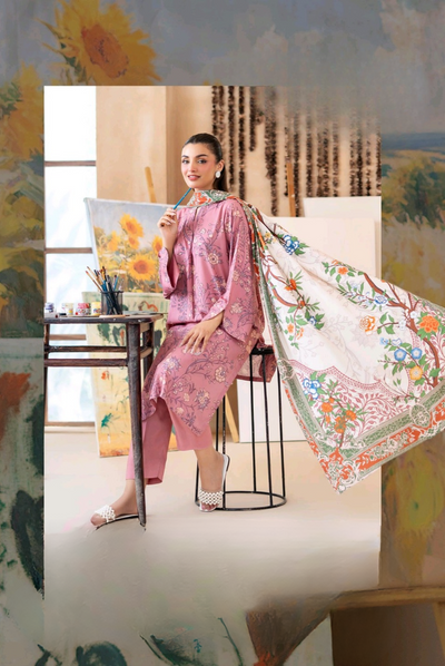 3 Piece Stitched Digital Printed Winter Linen From MALHAR EDIT'25 |  VOL 01 - 03