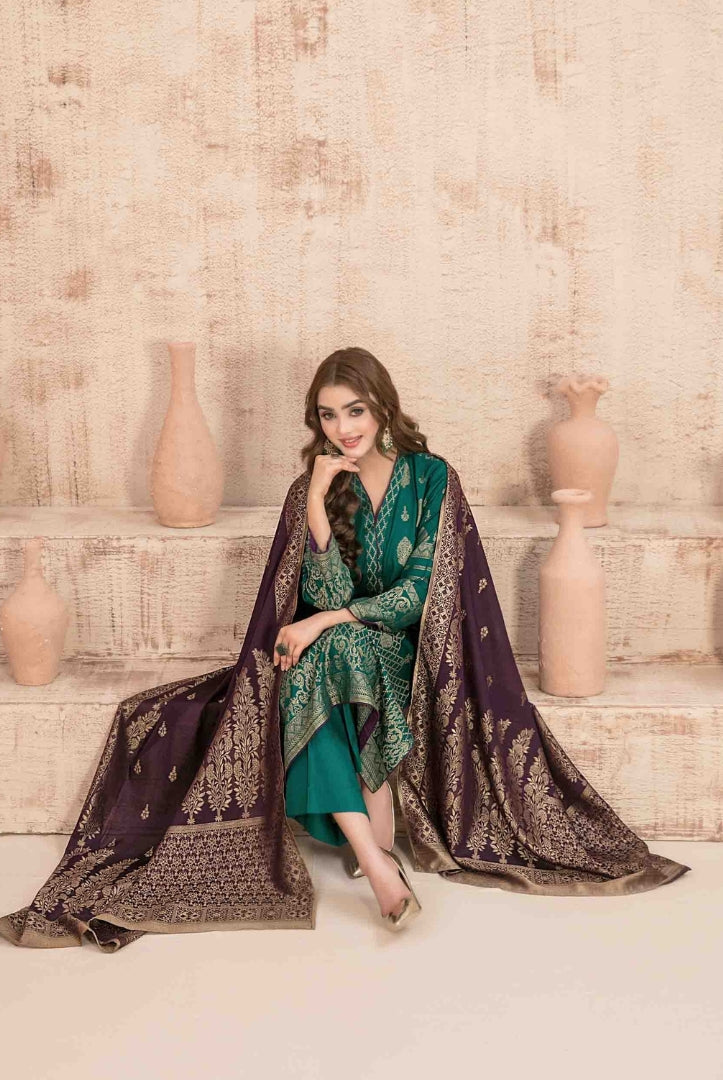 Dardina By Tawakkal 3 Piece Stitched Broshia Banarsi Lawn Suit - 03