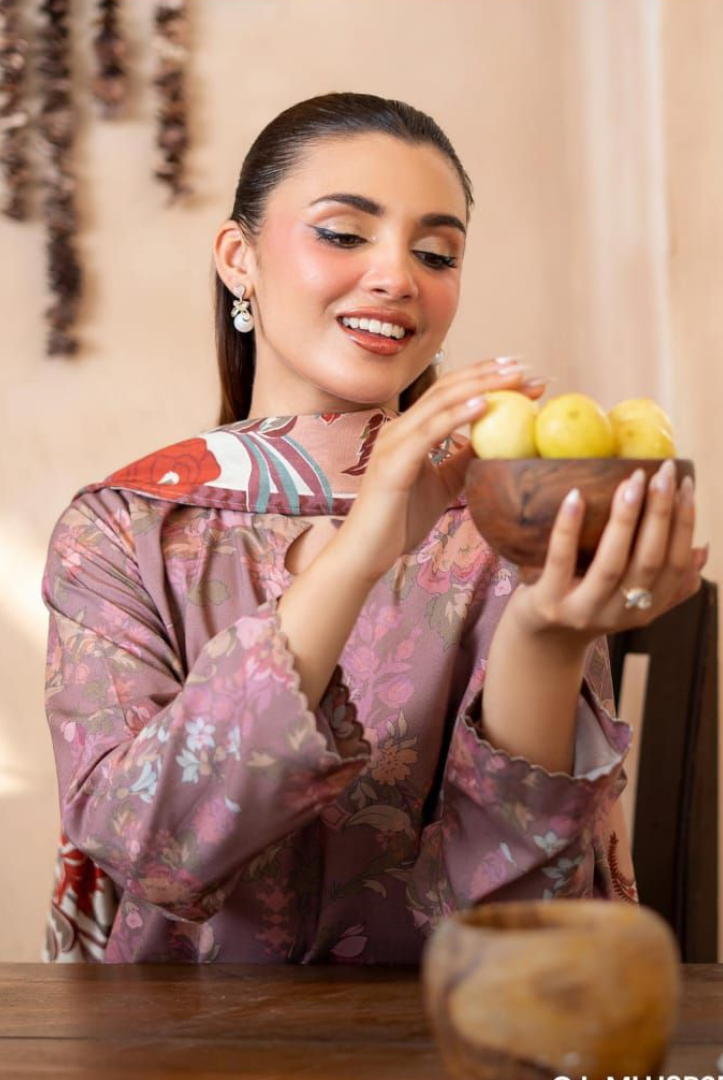 3 Piece Stitched Digital Printed Winter Linen From MALHAR EDIT'25 |  VOL 01 - 03