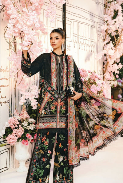 3 Piece Stitched Embroidered Lawn Suit From Maria.B By M.Prints Eid Edit Collection'25 - 03