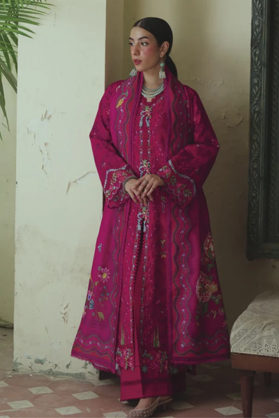 3 Piece Stitched Qalamkar Qprint'25 QW# 02 (A) MIREL