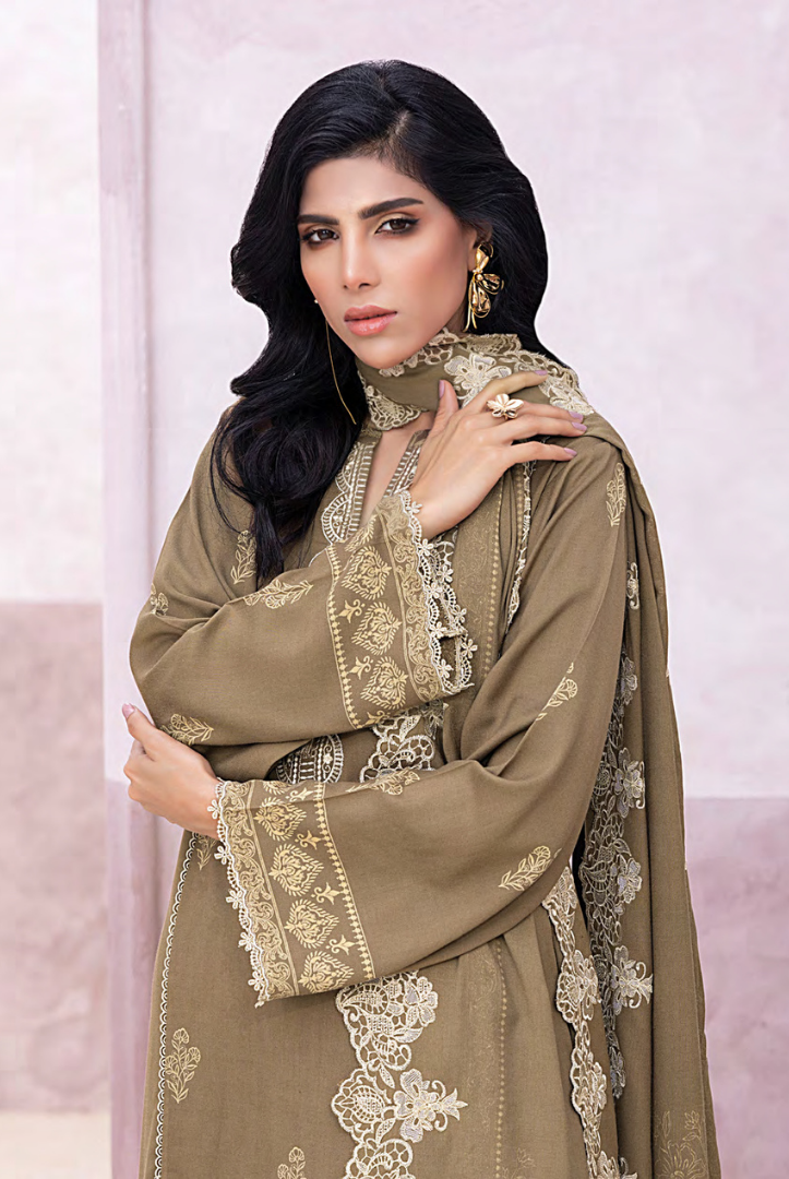 3 Piece Stitched Winter Essentials By LSM Lakhany Embroidered Cashmi Wool LG-IZ-0475-C