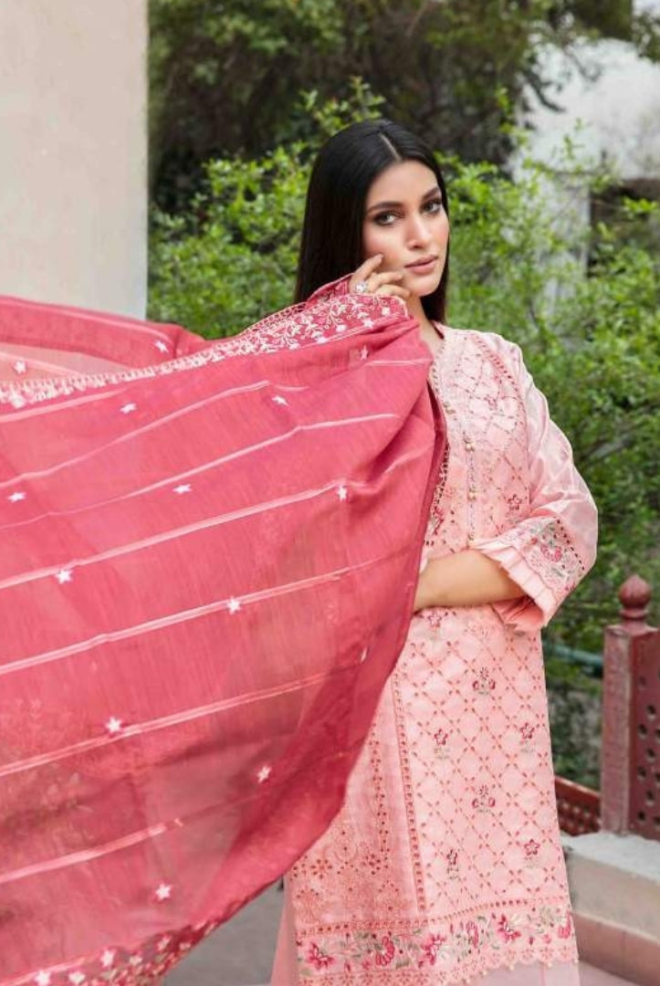 3 Piece Stitched Embroidered Jacquard Lawn Suit From Tawakkal Tradition of Love - 03