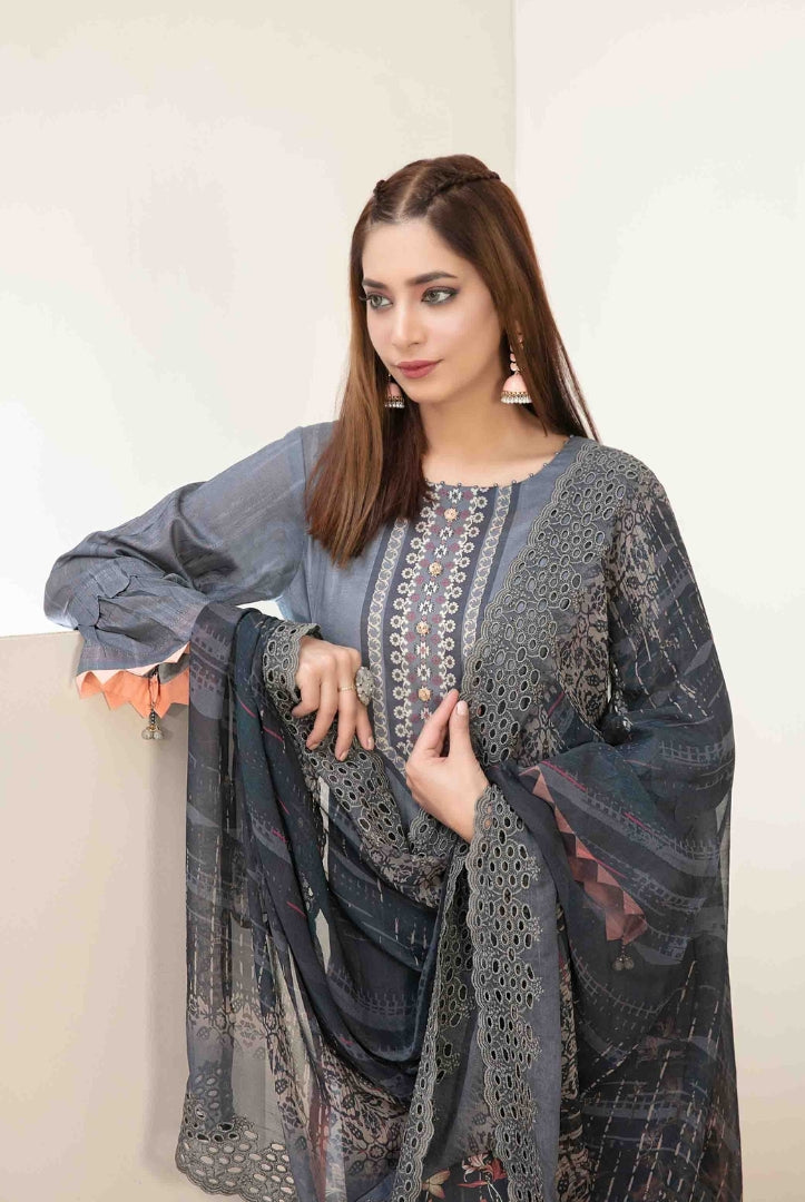 3Piece Stitched Suit By Tawakkal Raina - 03