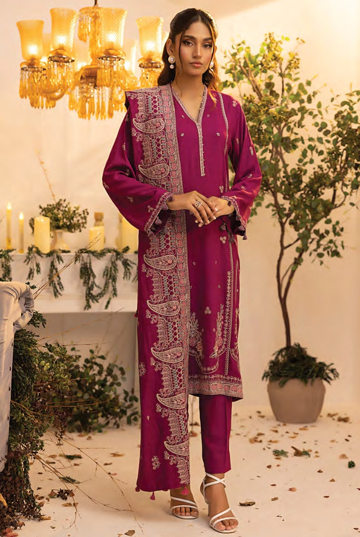 3 Pc Stitched Embroidered Winter Suits Collection By Lakhany - 03
