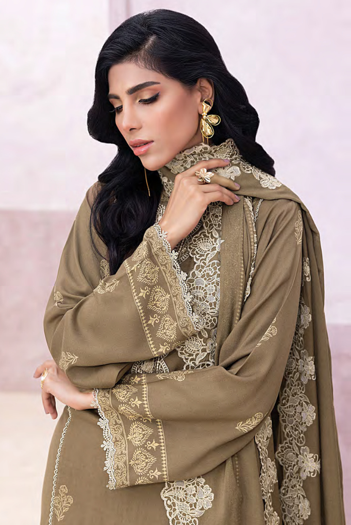 3 Piece Stitched Winter Essentials By LSM Lakhany Embroidered Cashmi Wool LG-IZ-0475-C