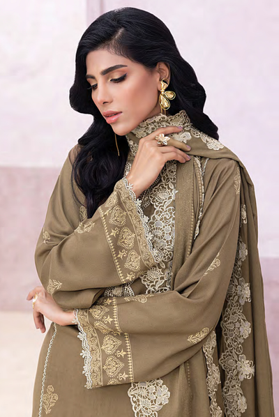 3 Piece Stitched Winter Essentials By LSM Lakhany Embroidered Cashmi Wool LG-IZ-0475-C