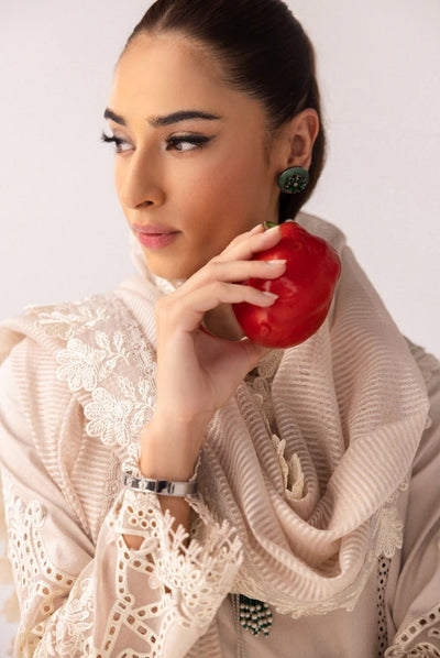 3 Piece Stitched Luxury Suits From Qalamkar Basic Pret'25 Collection - NAIRE